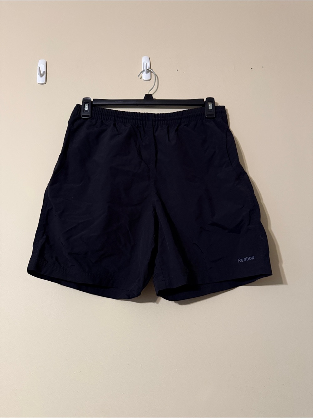 Reebok Men’s Black Athletic Shorts with Elastic Waist